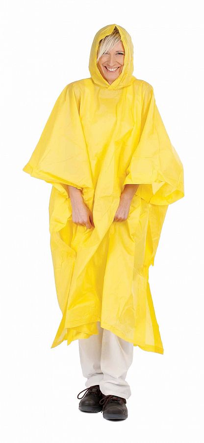 Pončo PVC velké se stahovací kapucí 305697 žluté - Obrázek Pončo PVC velké se stahovací kapucí 305697 žluté - Obrázek